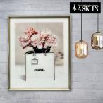 アウトレット【DXシリーズ】 クリスタルアート 花 フラワー ブランド 50x60cm バッグ かっこいい モダン おしゃれ キラキラ アスクイン ASK IN ギフトバック