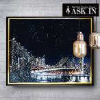 クリスタルアート ミリオンダラー417 アートパネル 83x63cm 夜景 摩天楼 かわいい おしゃれ キラキラ かっこいい ゴージャス アスクイン ASK IN