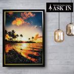 クリスタルアート パームツリーズ366  アートパネル 43x63cm 写真 おしゃれ キラキラ ゴージャス ビーチ 景色 アスクイン ASK IN