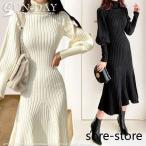 秋冬ニットレディース ニットワンピ セーター ワンピース ニット韓国 ニットワンピタイト 膝丈 通勤通学 ニットドレスyd-5943