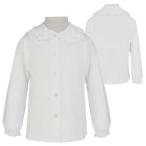 ニットブラウス ベビー 女の子 フォーマル 長袖 無地 リボン レース 丸襟