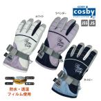 (メール便送料無料)cosby スキーグローブ キッズ 女の子 しみにくい 発熱素材 五本指 スキー手袋