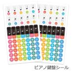 初心者向け ピアノ鍵盤シール 2枚セット 再剥離 音階ドレミ表記 キーボード対応 練習用 レッスン 子供 大人用 日本語表記 剥がせる ドレミシール