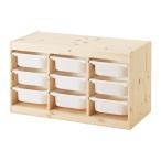 IKEA・イケア　おもちゃ箱・子供収納　TROFAST（トロファスト） 収納コンビネーション, パイン材, ホワイト(291.029.94)