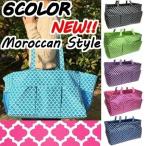 モロッカン柄 ユーティリティバッグ レジカゴバッグ マザーズバッグ マルチトート トートバッグ レジかご ショルダー ショッピングバッグ 特大 エコバッグ