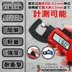 デジタルマイクロメーター レッド 0.01mm まで 測定 簡単 操作 高精度 デジタルゲージ 厚み測定 印刷用紙厚み EGOMAICRON-RD