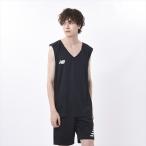 【1点までメール便可】 [New Balance]ニューバランス サッカー インナーシャツ Vネックノースリーブ (JMTF1022)(BK) ブラック[取寄商品]
