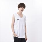 【1点までメール便可】 [New Balance]ニューバランス サッカー インナーシャツ Vネックノースリーブ (JMTF1022)(WT) ホワイト[取寄商品]