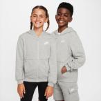 [NIKE] Nike YTH NSW Club FT полный Zip длинный рукав f-tiLBR (FD3017)(063) темно-серый Heather / основа серый / белый [ посылать за товар ]