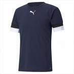 [1 пункт до почтовая доставка возможно ] [PUMA] Puma TEAMRISE игра рубашка (705141)(06) бушлат / Puma черный / Puma белый 