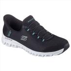 [SKECHERS] Skechers женский slip in z бег обувь GLIDE-STEP-PURSUIT (104547)(BKTQ) черный / бирюзовый [ посылать за товар ]