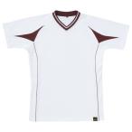 [ZETT]ゼット野球 ベースボール V ネックシャツ (BOT760A)(1168) ホワイト/エンジ[取寄商品]