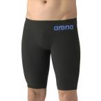 【1点までメール便可】 [arena]アリーナ メンズWA承認競泳水着 レーシングスパッツ(ハーフレッグ) (AS6SRC12M)(BKBL) ブラック×ブルー[取寄商品]