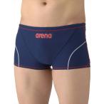 【1点までメール便可】 [arena]アリーナ メンズトレーニング水着 スパッツ ショートレッグ (AS6SWM04M)(NVRD) ネイビー×レッド[取寄商品]