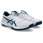 ショッピングバレーボール シューズ [asics]アシックス 男女兼用インドアスポーツシューズ GEL-ROCKET 12 (1073A080)(100) ホワイト/マコブルー[取寄商品]
