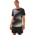[asics]アシックス テニスウェア グラフィックショートスリーブトップ (2041A203)(001) パフォーマンスブラック[取寄商品]