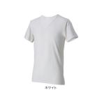 【1点までメール便可】 [Phiten]ファイテン RAKUシャツ メンズインナー V首半袖 ホワイト サイズ：LL