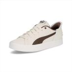 ショッピングフロス [puma]プーマ 立ったまま楽に履けるシューズ プーマ V コート EASE IN (402486)(05) フロステッド アイボリー/チョコレート