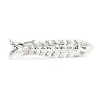 ユニーク 魚の骨 タイプタイピン 銀 メンズ a160ネット通販