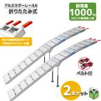 8倍ポイント アルミブリッジB 2本セット 耐荷重500Kg アルミラダーレール アルミ製 トラック用 バイク用 折りたたみ式(8.5kg)_SN