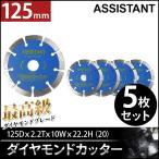 ダイヤモンド砥石 ダイヤモンドカッター 乾式 湿式 切断用 替刃 セグメント コンクリート レンガ ブロック タイル 道路 調整リング付 125mm 5枚セット