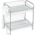 ●激安●食器 二段水きりバスケット「ピュアライフ パール金属」PUL-03P