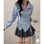長袖ラップブラウス カシュクール春服秋服