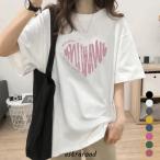 半袖Tシャツレディース 夏 ロゴ 韓国風