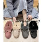  мокасины женский боа Loafer зима обувь 