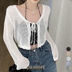 カーディガン長袖 レディース ショ�