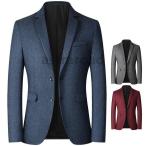  жакет деловой жакет костюм жакет 2tsu кнопка tailored jacket блейзер мужской casual ходить на работу 