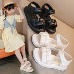 サンダル キッズ 子供用 ジュニア 女の子 マジックテープ 子供靴 子供 ラインストーン 無地 ベビー キッズサンダル ウォーターシューズ 脱ぎ履き簡単