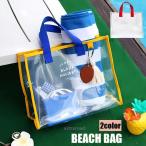 ショッピングプールバッグ 女の子 ビーチバッグ プールバッグ 男の子 女の子 子供 キッズ バッグ 手提げ トートバッグ スクエア クリア 透明 透け感 水着入れ 英字 スイムバッグ