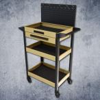 【4月1日発売開始！】AP ツールワゴン 3段 引出&パネル付 デザートタン&ブラック TW038 (限定) ｜ ツールワゴン 収納 利便性 工具 汎用性 台車 運搬