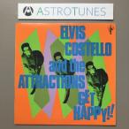 エルヴィス・コステロ&amp;ジ・アトラクションズ Elvis Costello &amp; The Attractions 1980年 LPレコード Get Happy!! 名盤 米国盤