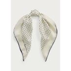ラルフローレン マフラー・ストール・スカーフ レディース アクセサリー POLKA DOT SILK TWILL SQUARE SCARF - Foulard - cream