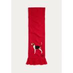 ラルフローレン マフラー・ストール・スカーフ レディース アクセサリー TASSELED FOXHOUND INTARSIA SCARF - Scarf - ralph red