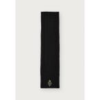 ラルフローレン マフラー・ストール・スカーフ レディース アクセサリー CREST-PATCH CABLE-KNIT SCARF - Scarf - black