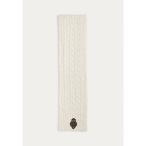 ラルフローレン マフラー・ストール・スカーフ レディース アクセサリー CREST-PATCH CABLE-KNIT SCARF - Scarf - cream