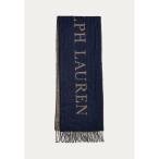 ラルフローレン マフラー・ストール・スカーフ レディース アクセサリー REVERSIBLE LOGO JACQUARD SCARF - Scarf - navy