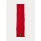 ラルフローレン マフラー・ストール・スカーフ レディース アクセサリー CREST-PATCH CABLE-KNIT SCARF - Scarf - ralph red