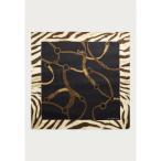ラルフローレン マフラー・ストール・スカーフ レディース アクセサリー BELTING-PRINT SILK SQUARE SCARF - Foulard - black