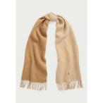 ラルフローレン マフラー・ストール・スカーフ レディース アクセサリー FRINGE TRIM WOOL SCARF - Scarf - camel