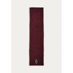 ラルフローレン マフラー・ストール・スカーフ レディース アクセサリー CREST-PATCH CABLE-KNIT SCARF - Scarf - dark garnet