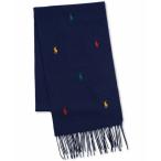 ラルフローレン マフラー・ストール・スカーフ アクセサリー メンズ Men's Embroidered Polo Player Scarf Nav/ Multi