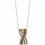 ルヴァン ネックレス・チョーカー・ペンダントトップ アクセサリー レディース Diamond Overlap 18" Pendant Necklace (5/8 ct. t.w.) in 14k Gold Yellow Gold