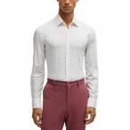 ヒューゴボスシャツトップスメンズMen'sPrintedPerforman...