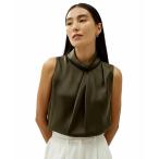 リリーシルクカットソートップスレディースWomen'sAsymmetric...