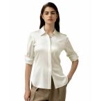 リリーシルクカットソートップスレディースWomen'sElegantSil...