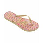 ショッピングhavaianas ハワイアナス サンダル シューズ レディース Women's Slim Disney Slip On Sandals Beige